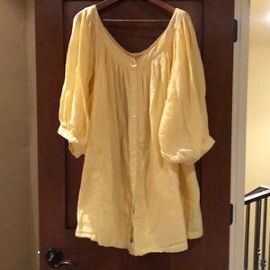 Free People size M yellow shirt dress